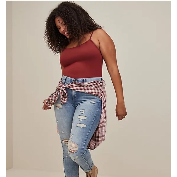 TORRID SIZE 2 2X 18-20 NWT BURNT RED FOXY CAMI - Picture 3 of 4